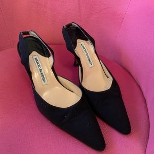 Manolo Blahnik Sling back Black heals